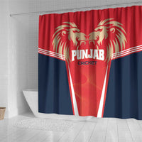 Punjab 2025 Cricket Lion Kings Shower Curtain Jazba Hai Punjabi