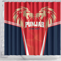 Punjab 2025 Cricket Lion Kings Shower Curtain Jazba Hai Punjabi