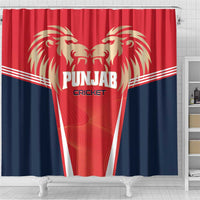 Punjab 2025 Cricket Lion Kings Shower Curtain Jazba Hai Punjabi