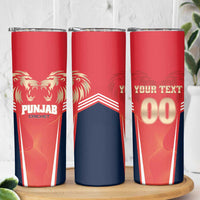 Custom Punjab 2025 Cricket Lion Kings Skinny Tumbler Jazba Hai Punjabi