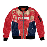 Custom Punjab 2025 Cricket Lion Kings Sleeve Zip Bomber Jacket Jazba Hai Punjabi