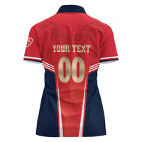 Custom Punjab 2025 Cricket Lion Kings Women Polo Shirt Jazba Hai Punjabi