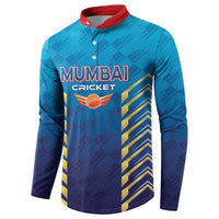 Custom Mumbai 2025 Cricket Indians Button Sweatshirt Aali Re Play Like Mumbai
