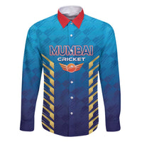Custom Mumbai 2025 Cricket Indians Family Matching Off Shoulder Short Dress and Hawaiian Shirt Aali Re Play Like Mumbai