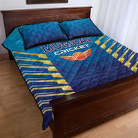 Mumbai 2025 Cricket Indians Quilt Bed Set Aali Re Play Like Mumbai