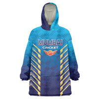 Custom Mumbai 2025 Cricket Indians Wearable Blanket Hoodie Aali Re Play Like Mumbai