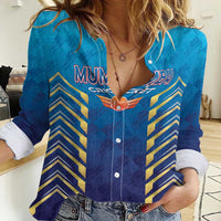 Custom Mumbai 2025 Cricket Indians Women Casual Shirt Aali Re Play Like Mumbai