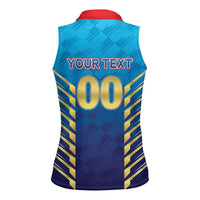 Custom Mumbai 2025 Cricket Indians Women Sleeveless Polo Shirt Aali Re Play Like Mumbai