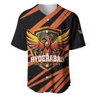 Custom Hyderabad 2025 Cricket Sunrisers Baseball Jersey Orange Army Play With Fire