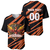 Custom Hyderabad 2025 Cricket Sunrisers Baseball Jersey Orange Army Play With Fire