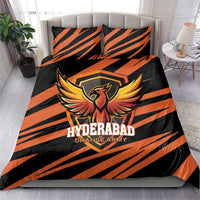 Hyderabad 2025 Cricket Sunrisers Bedding Set Orange Army Play With Fire