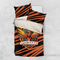 Hyderabad 2025 Cricket Sunrisers Bedding Set Orange Army Play With Fire