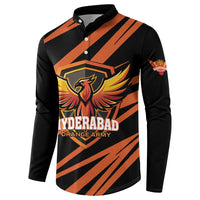 Custom Hyderabad 2025 Cricket Sunrisers Button Sweatshirt Orange Army Play With Fire