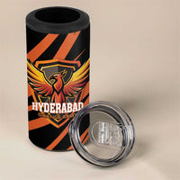 Custom Hyderabad 2025 Cricket Sunrisers 4 in 1 Can Cooler Tumbler Orange Army Play With Fire