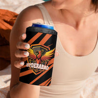 Custom Hyderabad 2025 Cricket Sunrisers 4 in 1 Can Cooler Tumbler Orange Army Play With Fire