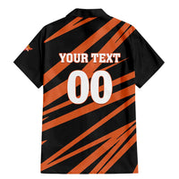 Custom Hyderabad 2025 Cricket Sunrisers Family Matching Mermaid Dress and Hawaiian Shirt Orange Army Play With Fire