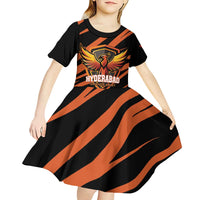 Custom Hyderabad 2025 Cricket Sunrisers Kid Short Sleeve Dress Orange Army Play With Fire