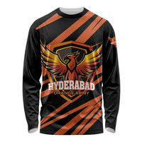 Custom Hyderabad 2025 Cricket Sunrisers Long Sleeve Shirt Orange Army Play With Fire
