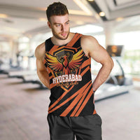 Custom Hyderabad 2025 Cricket Sunrisers Men Tank Top Orange Army Play With Fire