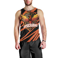 Custom Hyderabad 2025 Cricket Sunrisers Men Tank Top Orange Army Play With Fire