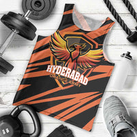 Custom Hyderabad 2025 Cricket Sunrisers Men Tank Top Orange Army Play With Fire