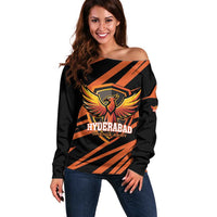 Custom Hyderabad 2025 Cricket Sunrisers Off Shoulder Sweater Orange Army Play With Fire