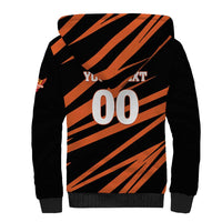 Custom Hyderabad 2025 Cricket Sunrisers Sherpa Hoodie Orange Army Play With Fire