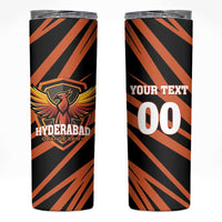 Custom Hyderabad 2025 Cricket Sunrisers Skinny Tumbler Orange Army Play With Fire
