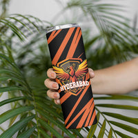 Custom Hyderabad 2025 Cricket Sunrisers Skinny Tumbler Orange Army Play With Fire