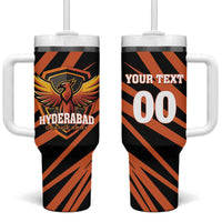 Custom Hyderabad 2025 Cricket Sunrisers Tumbler With Handle Orange Army Play With Fire