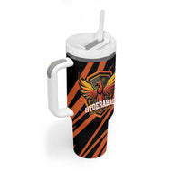 Custom Hyderabad 2025 Cricket Sunrisers Tumbler With Handle Orange Army Play With Fire