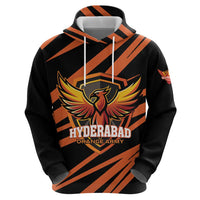 Custom Hyderabad 2025 Cricket Sunrisers Zip Hoodie Orange Army Play With Fire