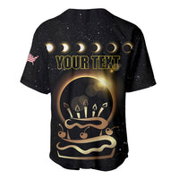 Personalized Total Solar Eclipse 2024 Baseball Jersey My Birthday Present From The Universe - Wonder Print Shop