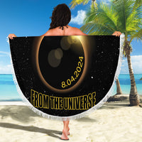 Total Solar Eclipse 2024 Beach Blanket My Birthday Present From The Universe - Wonder Print Shop