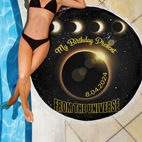 Total Solar Eclipse 2024 Beach Blanket My Birthday Present From The Universe - Wonder Print Shop