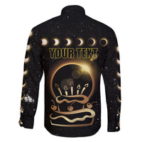 Personalized Total Solar Eclipse 2024 Family Matching Tank Maxi Dress and Hawaiian Shirt My Birthday Present From The Universe - Wonder Print Shop