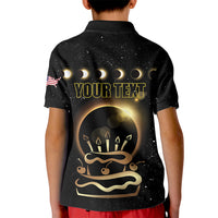 Personalized Total Solar Eclipse 2024 Kid Polo Shirt My Birthday Present From The Universe - Wonder Print Shop