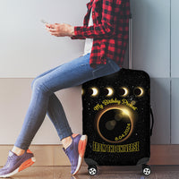 Total Solar Eclipse 2024 Luggage Cover My Birthday Present From The Universe - Wonder Print Shop