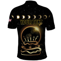 Personalized Total Solar Eclipse 2024 Polo Shirt My Birthday Present From The Universe - Wonder Print Shop
