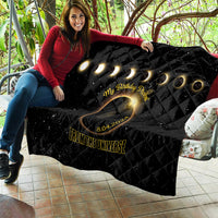 Total Solar Eclipse 2024 Quilt My Birthday Present From The Universe - Wonder Print Shop
