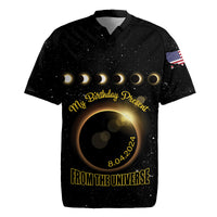 Personalized Total Solar Eclipse 2024 Rugby Jersey My Birthday Present From The Universe - Wonder Print Shop