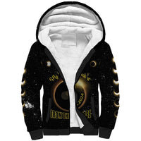 Personalized Total Solar Eclipse 2024 Sherpa Hoodie My Birthday Present From The Universe - Wonder Print Shop