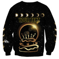 Personalized Total Solar Eclipse 2024 Sweatshirt My Birthday Present From The Universe - Wonder Print Shop