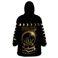 Personalized Total Solar Eclipse 2024 Wearable Blanket Hoodie My Birthday Present From The Universe - Wonder Print Shop