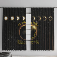 Total Solar Eclipse 2024 Window Curtain My Birthday Present From The Universe - Wonder Print Shop