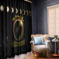 Total Solar Eclipse 2024 Window Curtain My Birthday Present From The Universe - Wonder Print Shop