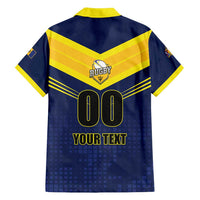 Custom Barbados Rugby Family Matching Tank Maxi Dress and Hawaiian Shirt Team Barbados Trident Go Champions