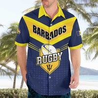 Custom Barbados Rugby Hawaiian Shirt Team Barbados Trident Go Champions