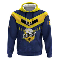 Custom Barbados Rugby Hoodie Team Barbados Trident Go Champions