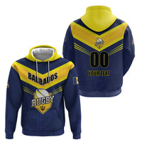 Custom Barbados Rugby Hoodie Team Barbados Trident Go Champions